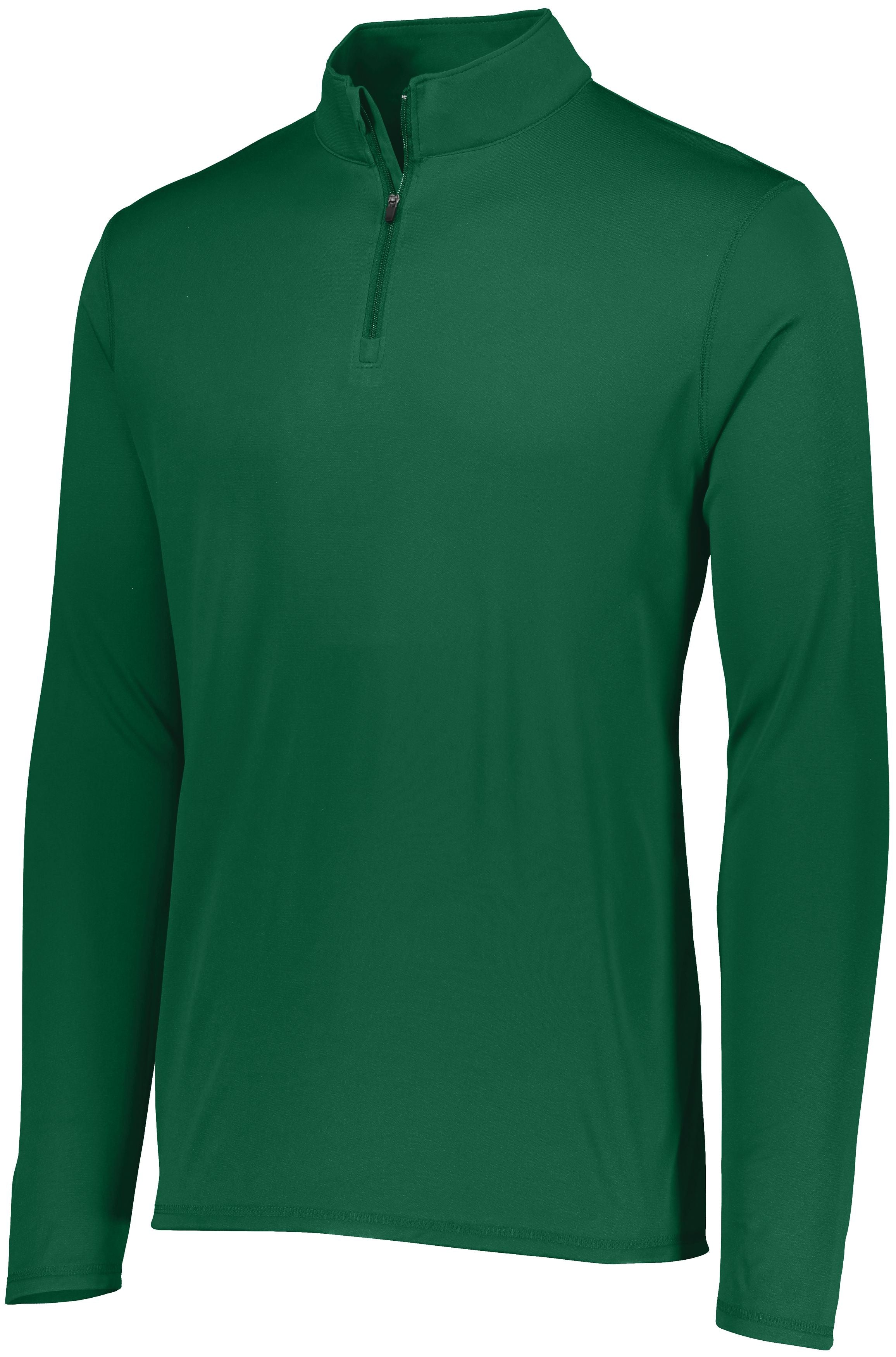 Augusta Attain Wicking 1/4 Zip Pullover- Dark Green