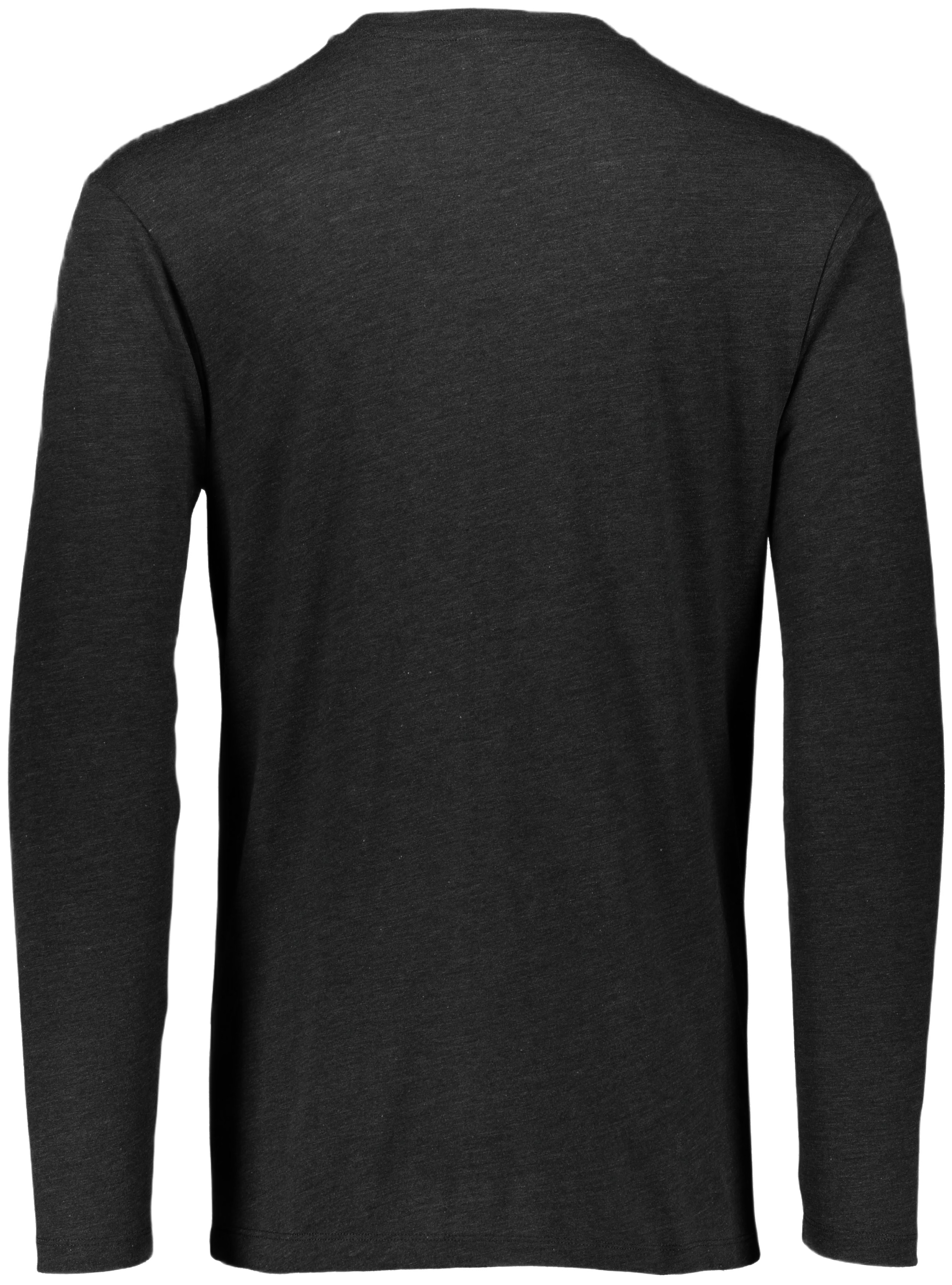 Augusta Youth Long Sleeve Tri-Blend Tee - Black Heather