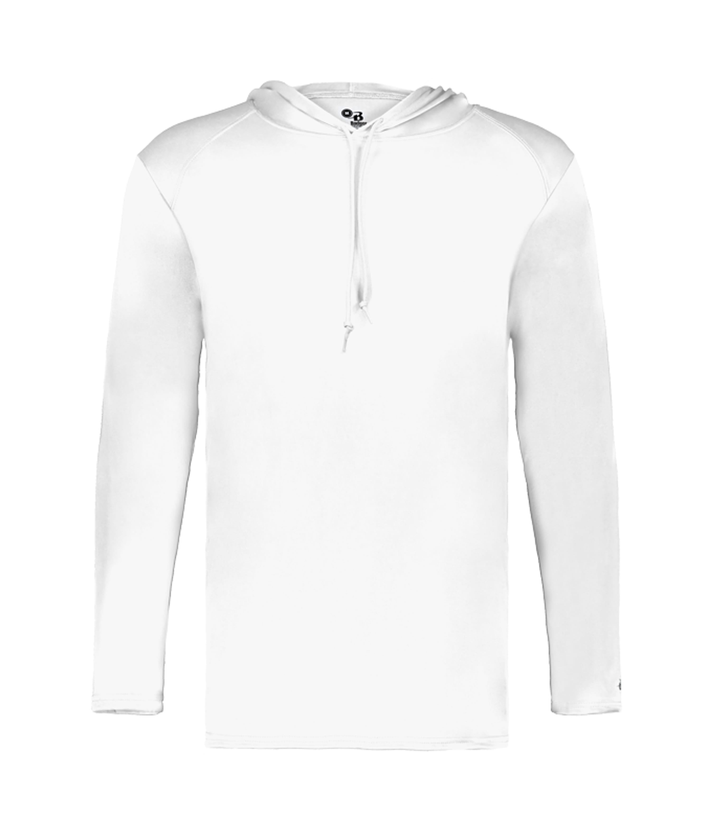 Badger B-Core L/S Hoodie - White