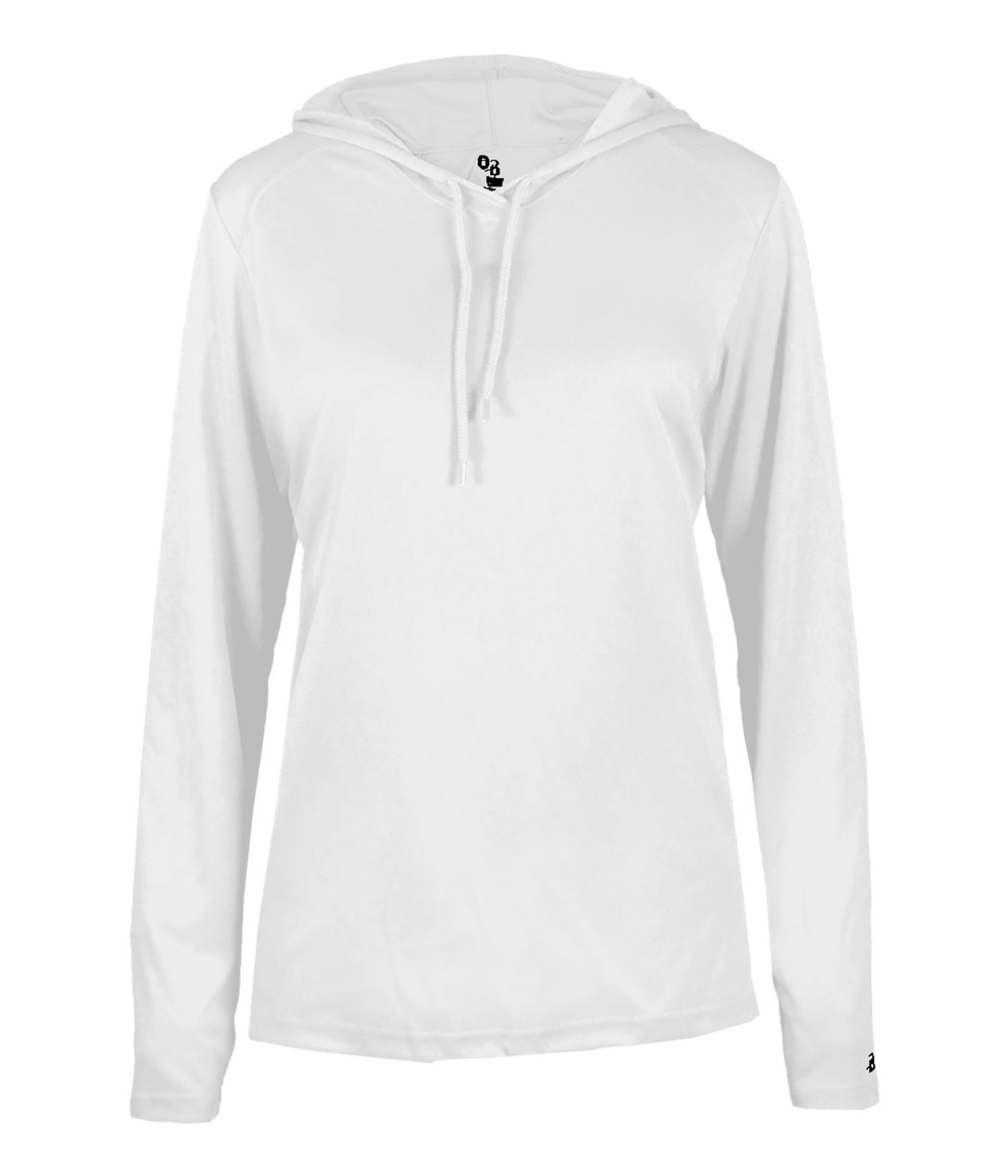 Badger Women's B-Core L/S Hoodie - White