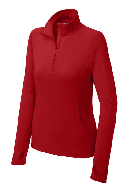 Sport Tek Sportwick Stretch Women's 1/4-Zip - Red