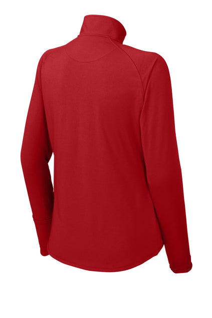 Sport Tek Sportwick Stretch Women's 1/4-Zip - Red