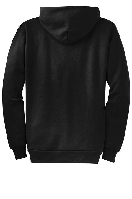 Port & Co Adult Core Fleece Full-Zip Hooded Sweatshirt - Jet Black