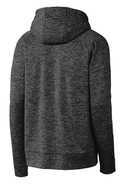 Sport-Tek Adult PosiCharge Electric Heather Fleece Hooded Pullover - Grey/Black