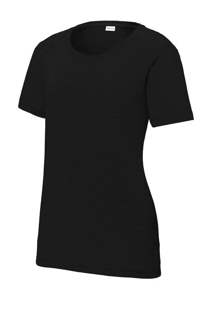 Sport Tek Tri-Blend Raglan Women's Tee - Black