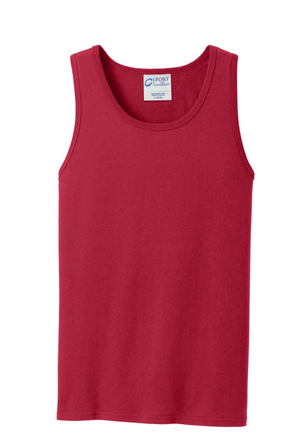 Port & Co Adult Core Cotton Tank Top - Red