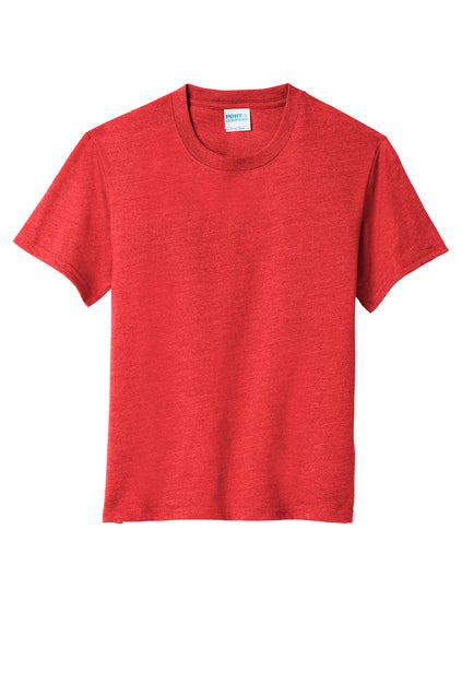 Port & Company Youth Fan Favorite Blend Tee - Bright Red Heather