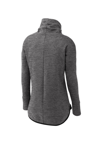 Sport Tek Women's Triumph Cowl Neck Pullover - Dark Grey