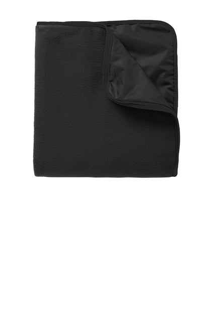 Port Authority Fleece & Poly Travel Blanket - Black