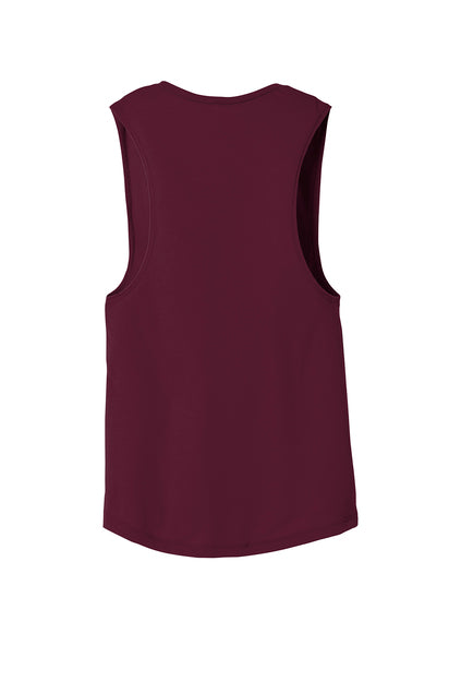 BELLA+CANVAS Women’s Flowy Scoop Muscle Tank - Maroon