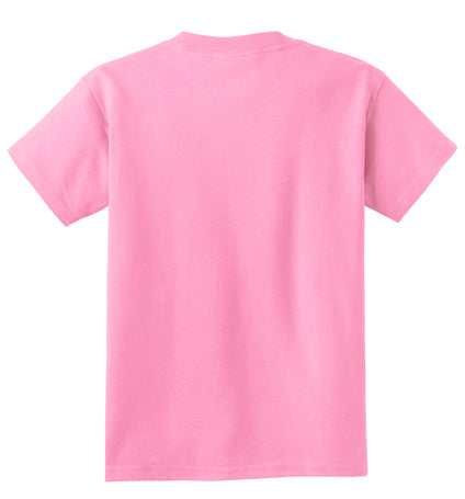 Port & Co Youth Cotton Tee - Pink