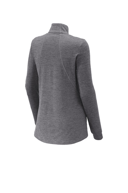 Sport Tek Women's Exchange 1.5 Long Sleeve 1/2-Zip - Grey Heather