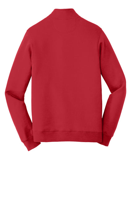 Port & Co Adult Fleece 1/4-Zip Pullover Sweatshirt - Red