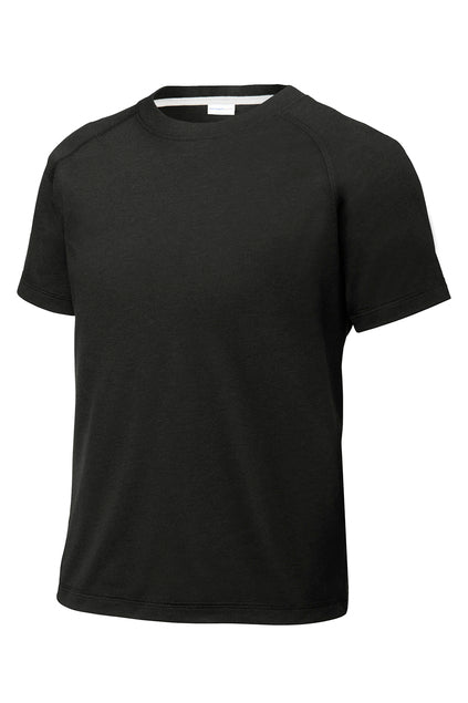 Sport-Tek Youth Tri-Blend Raglan Tee - Black