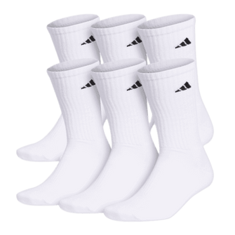 Adidas Athletic Cushioned Crew Socks (6 pk)