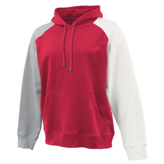 Pennant Colorblock Hoodie- Red