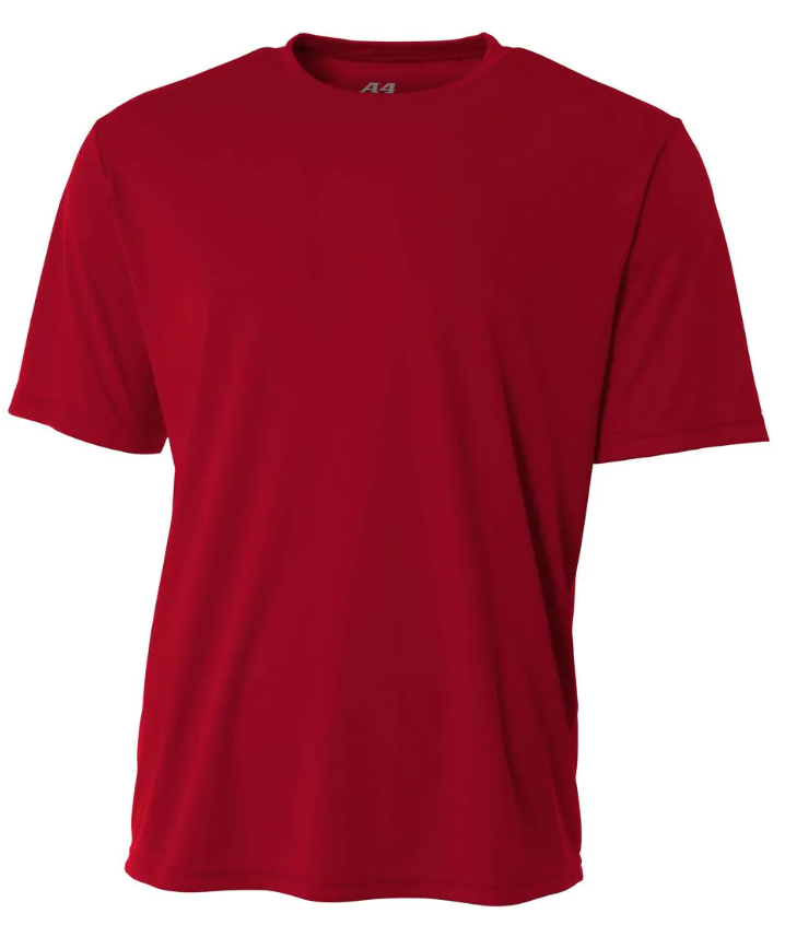 A4 Youth Cooling Performance Tee - Cardinal