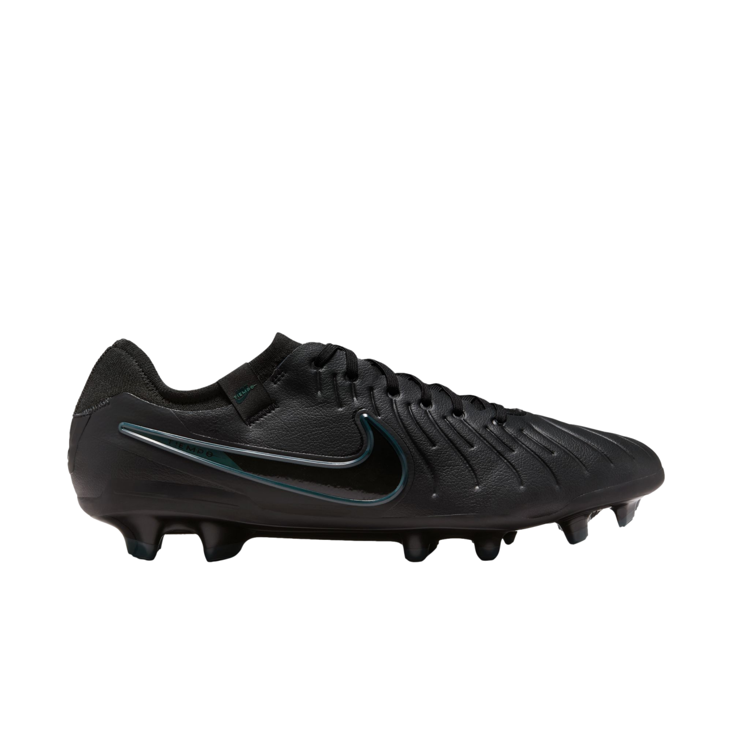 (NIKE-DV4333-002) Zapatos para terreno firme Nike Tiempo Legend 10 Pro [NEGRO/NEGRO-DEEP JUNGLE] (Lanzamiento 15/7/24)