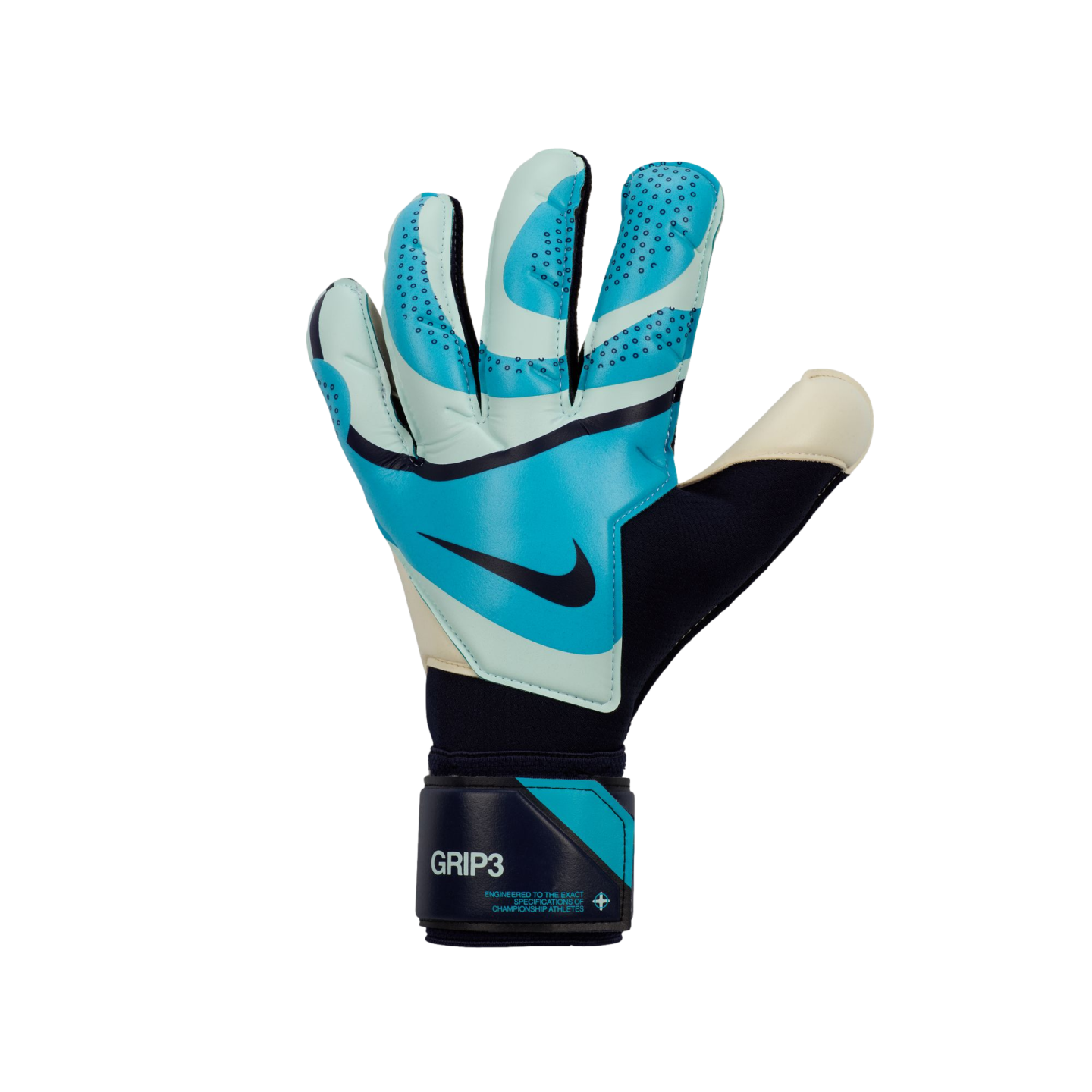 (NIKE-FB2998-420) Guantes de portero Nike Grip3 [FURIA AZUL/AZUL GLACIER/AZUL NEGRO] (Lanzamiento 15/7/24)