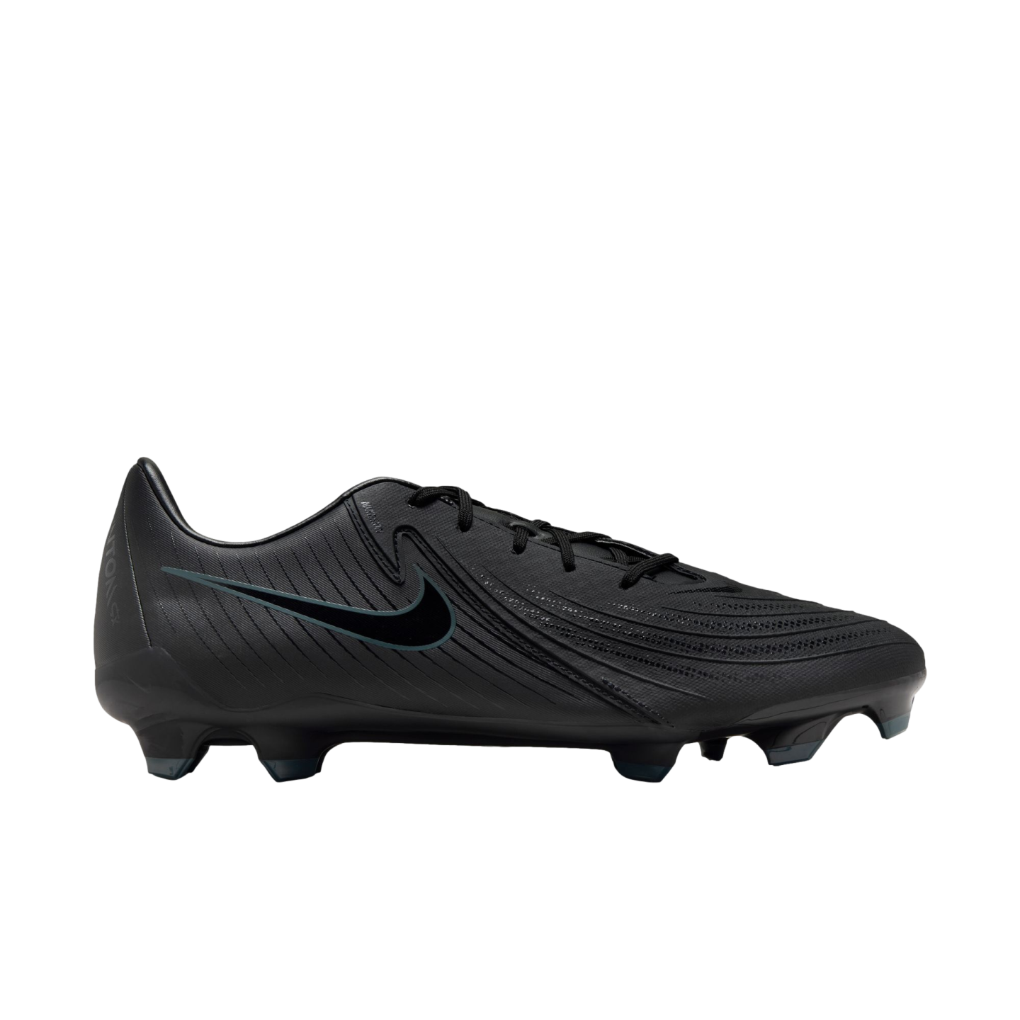 (NIKE-FD6723-002) Zapatos para terreno firme Nike Phantom GX 2 Academy [NEGRO/NEGRO-DEEP JUNGLE] (Lanzamiento 15/7/24)