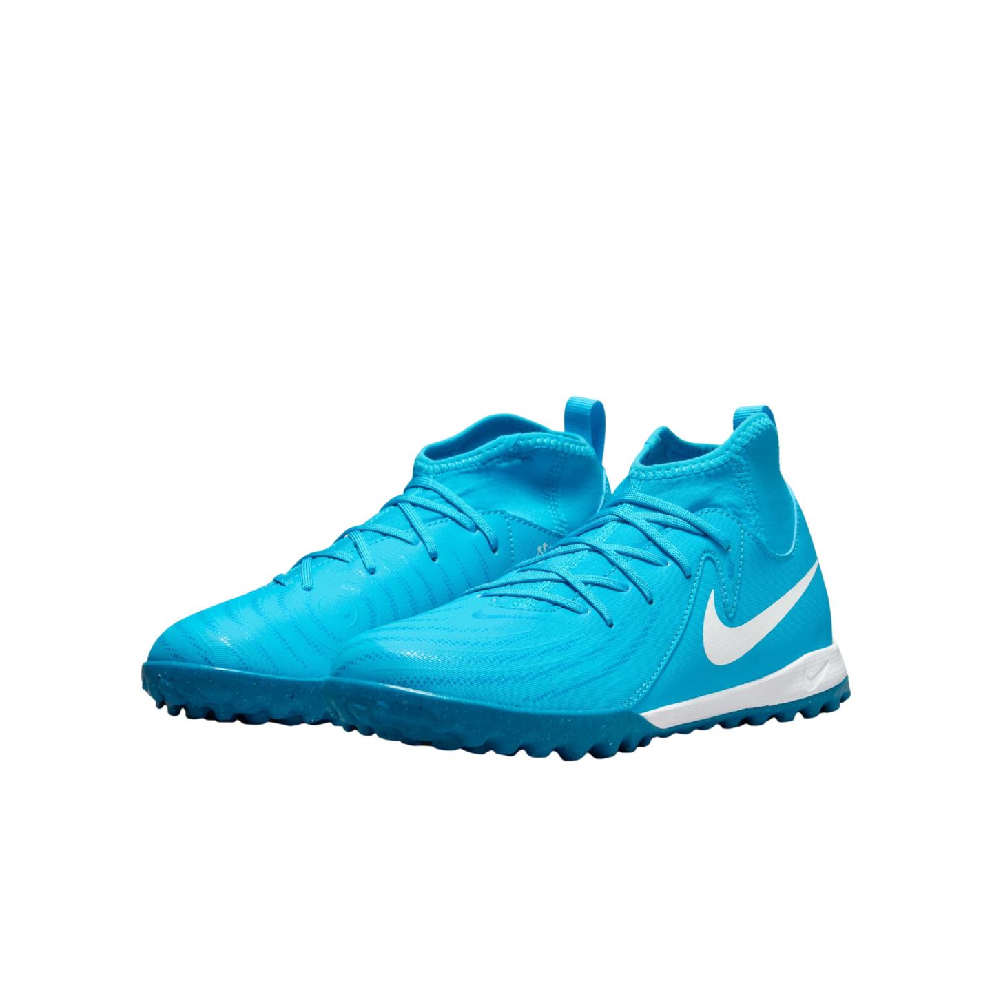 (NIKE-FJ2610-400) Zapatos para césped juvenil Nike Phantom Luna Academy [FURIA AZUL/BLANCO] (Lanzamiento 7/11/24)