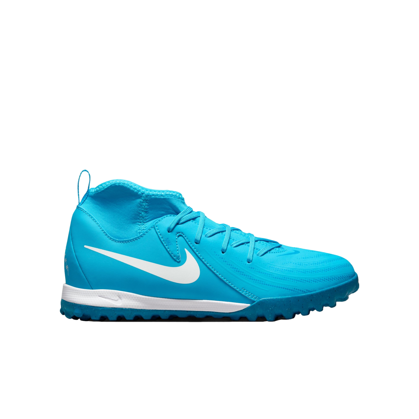 (NIKE-FJ2610-400) Zapatos para césped juvenil Nike Phantom Luna Academy [FURIA AZUL/BLANCO] (Lanzamiento 7/11/24)