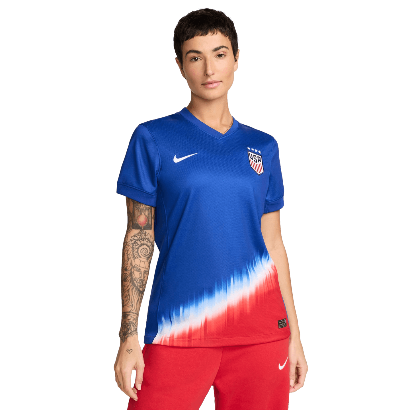 Camiseta de visitante Nike USA 2024 4 estrellas para mujer