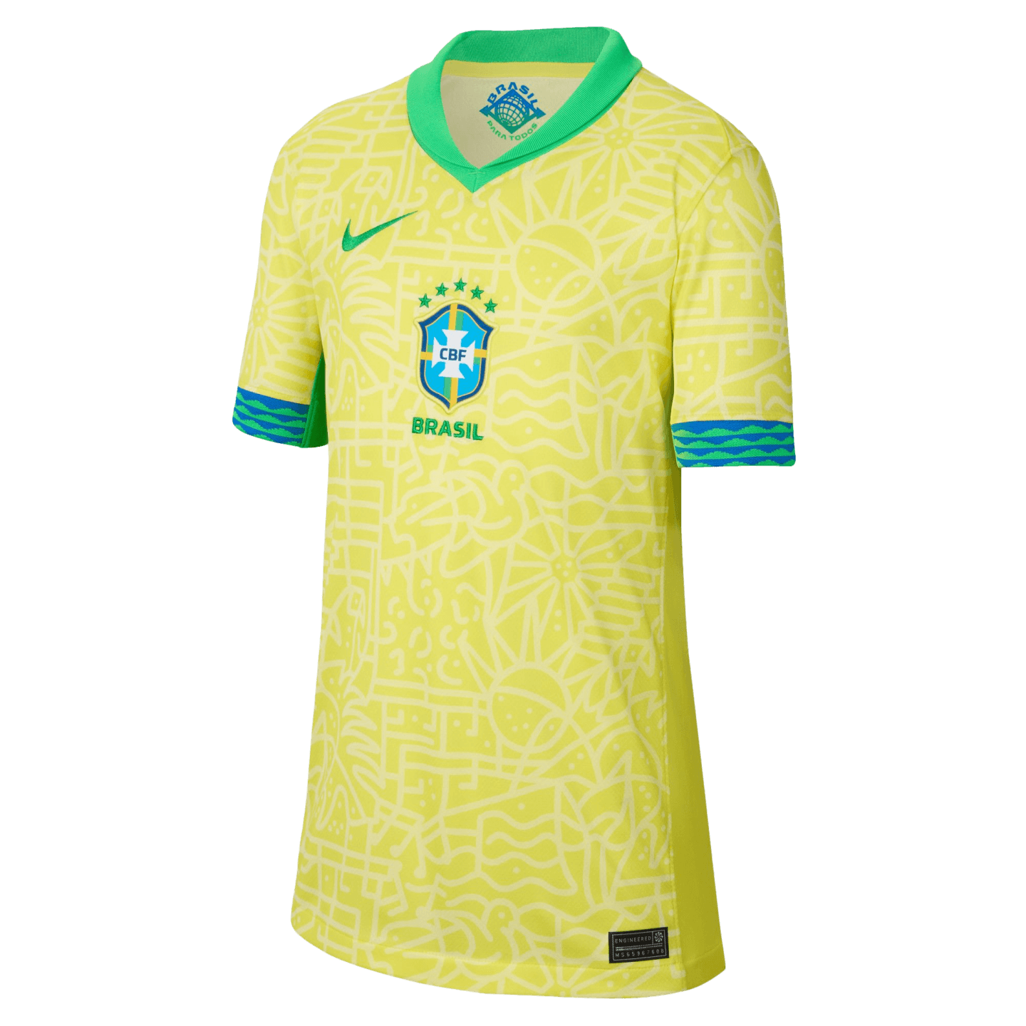 Maillot domicile Nike Brésil 2024 pour jeunes