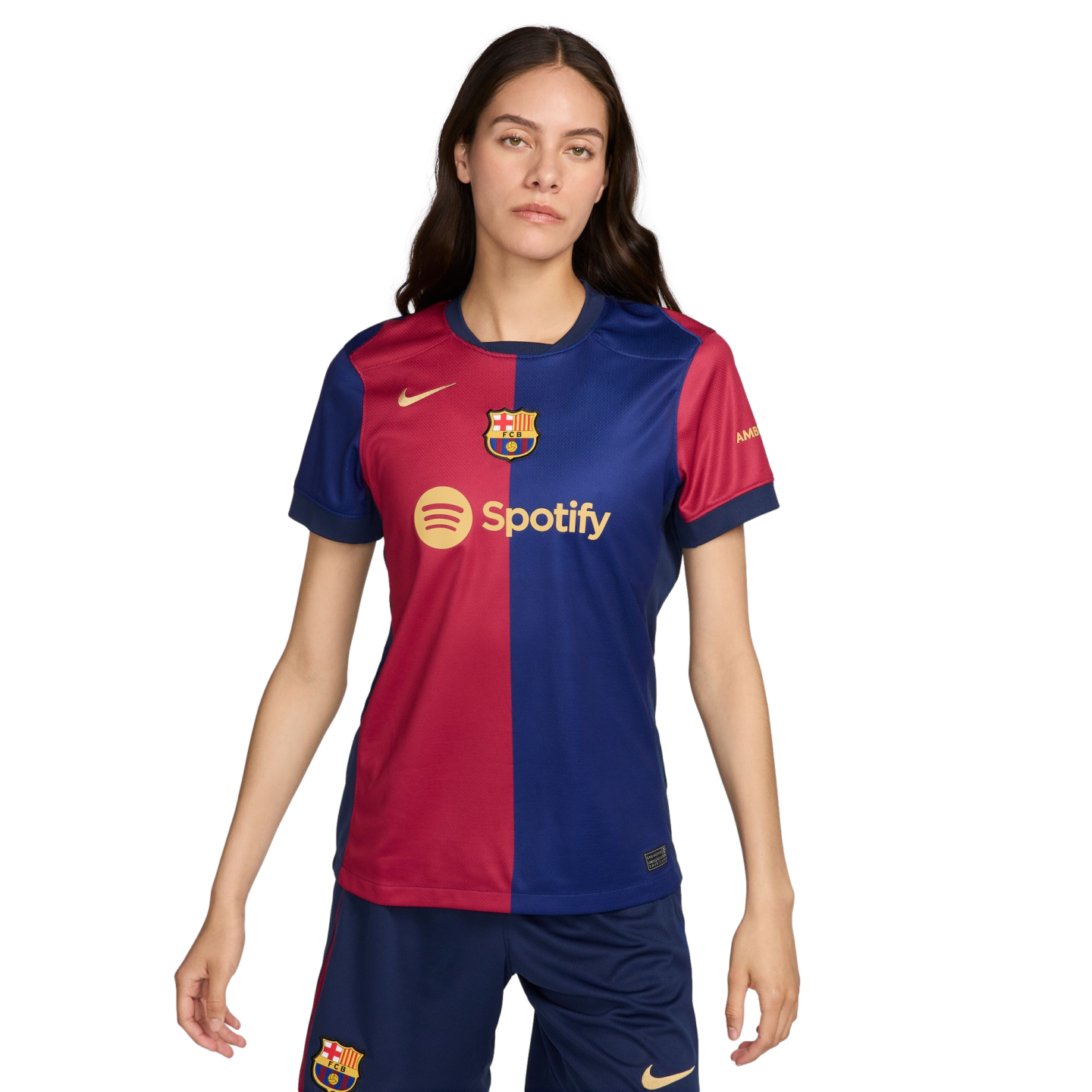 (NIKE-FN8986-456) Camiseta Nike Barcelona 24/25 local para mujer [AZUL ROYAL PROFUNDO/ROJO NOBLE/ORO CLUB] (Lanzamiento 25/06/24)