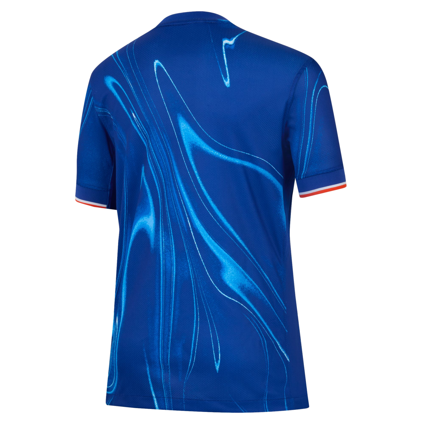 (NIKE-FN9124-496) Camiseta Nike Chelsea 24/25 juvenil local [AZUL RUSH/TEAM ORANGE/WHITE] (Lanzamiento 7/8/24)