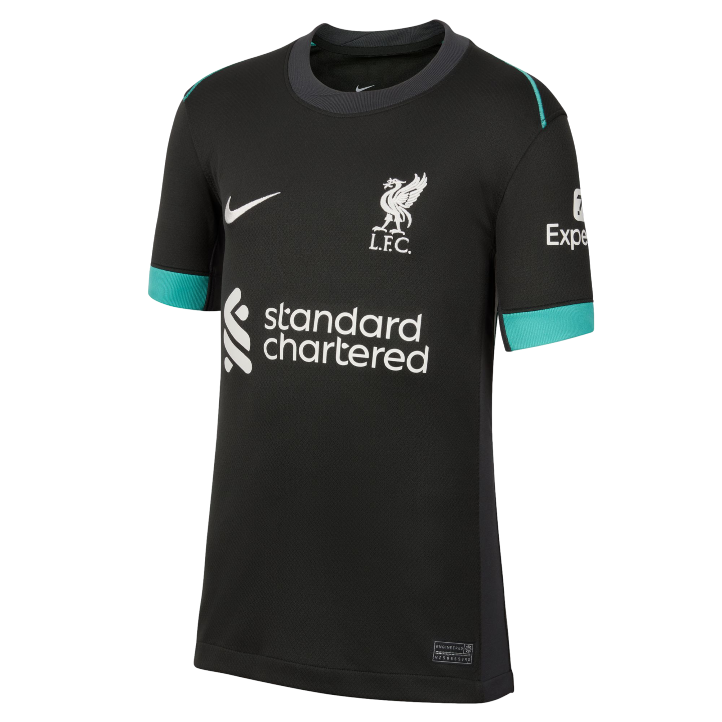 (NIKE-FN9125-322) Camiseta Nike Liverpool 24/25 de visitante para jóvenes [NIGHT FOREST/ANTHRACITE/WASHED TEAL/SAIL] (Lanzamiento 8/2/24)