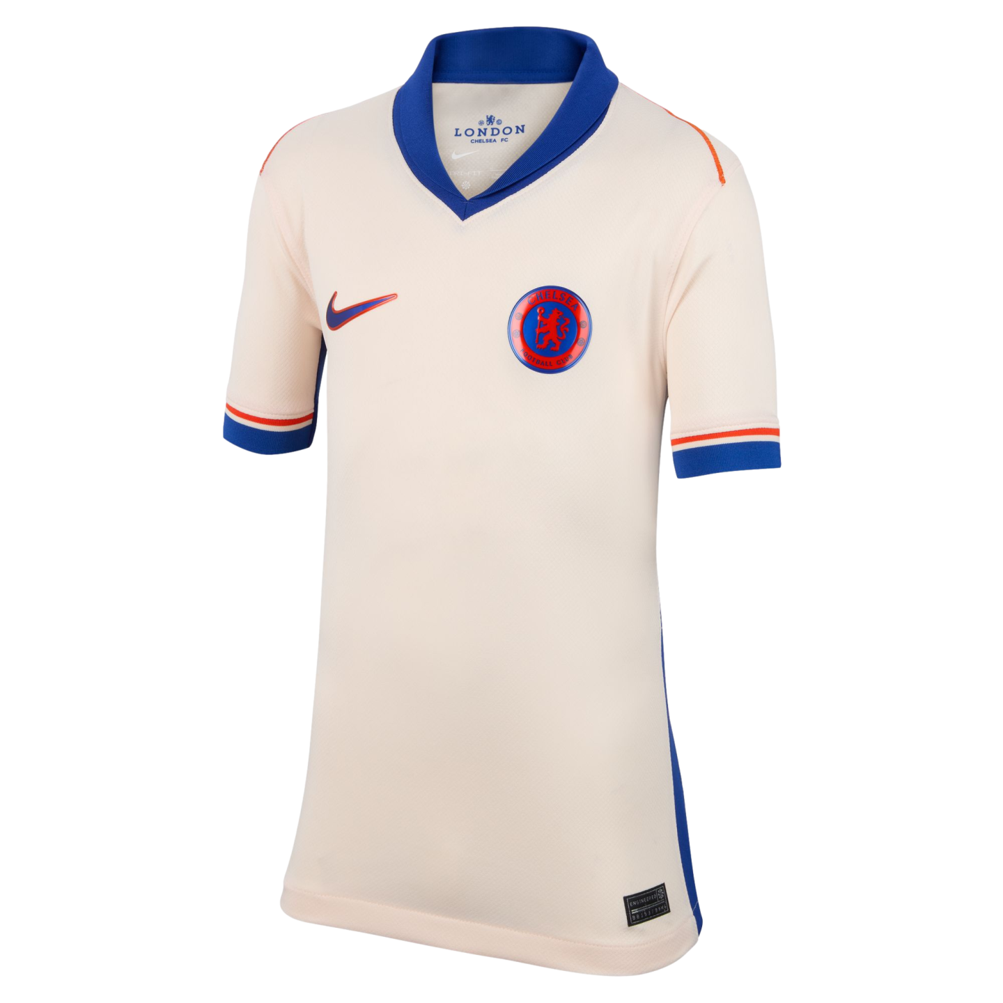 (NIKE-FN9142-839) Camiseta de visitante juvenil Nike Chelsea 24/25 [GUAVA ICE/TEAM ORANGE/RUSH BLUE] (Lanzamiento 8/3/24)