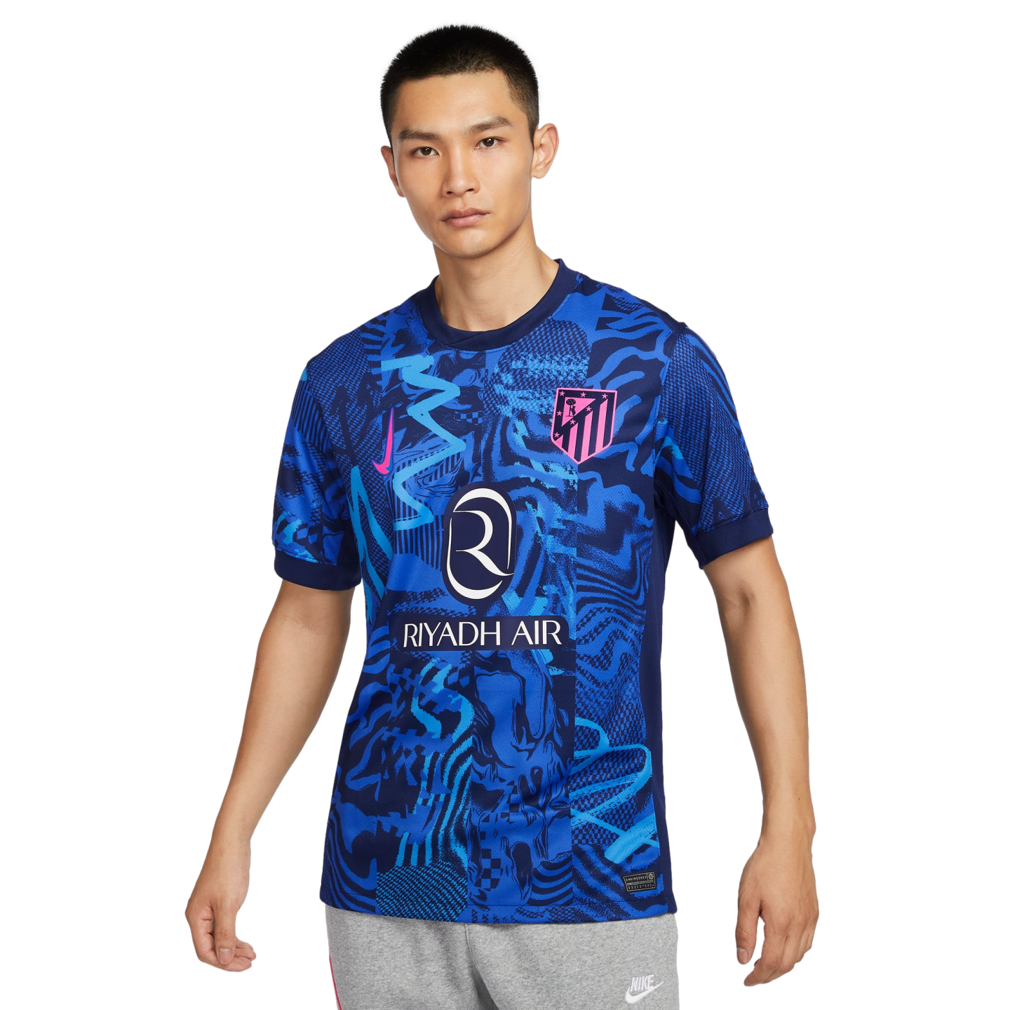 (NIKE-FQ2021-493) Nike Atlético de Madrid 24/25 Tercera camiseta [BLUE VOID/PINK GLOW] (Lanzamiento 7/1/24)