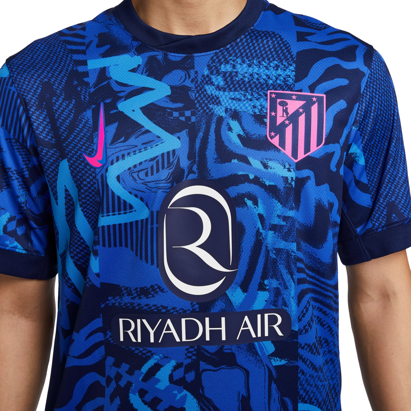 (NIKE-FQ2021-493) Nike Atlético de Madrid 24/25 Tercera camiseta [BLUE VOID/PINK GLOW] (Lanzamiento 7/1/24)