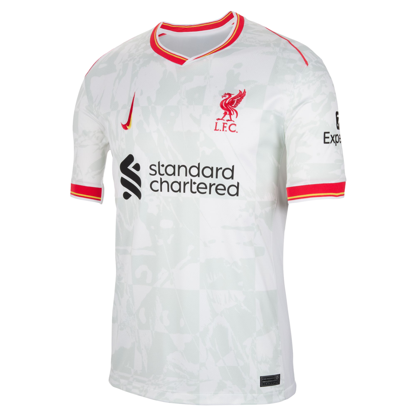 (NIKE-FQ2030-101) Nike Liverpool 24/25 Tercera camiseta [BLANCO/PLATINO PURO/NEGRO/ROJO GLOBAL] (Lanzamiento 7/1/24)