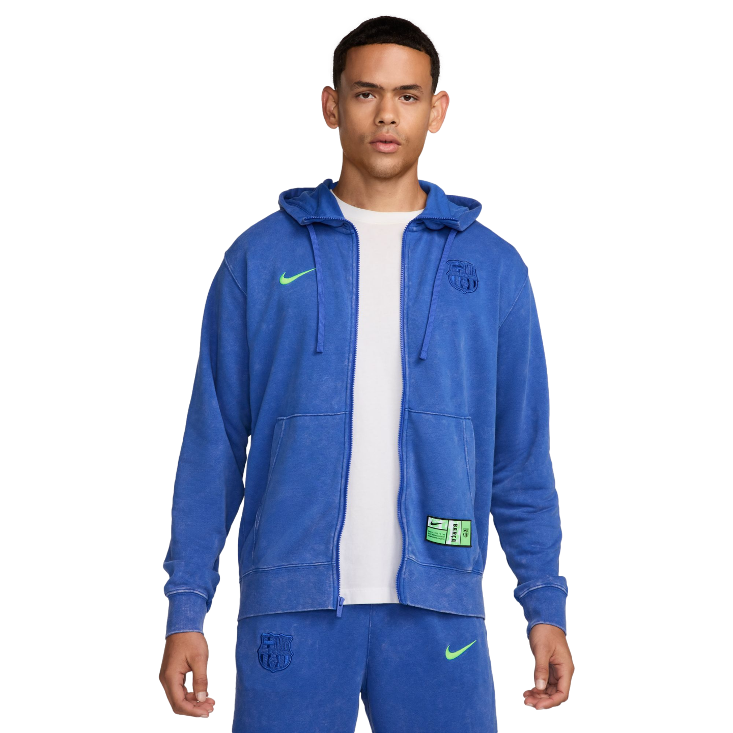 Sudadera con capucha y cremallera completa de tejido French Terry del Barcelona Club de Nike