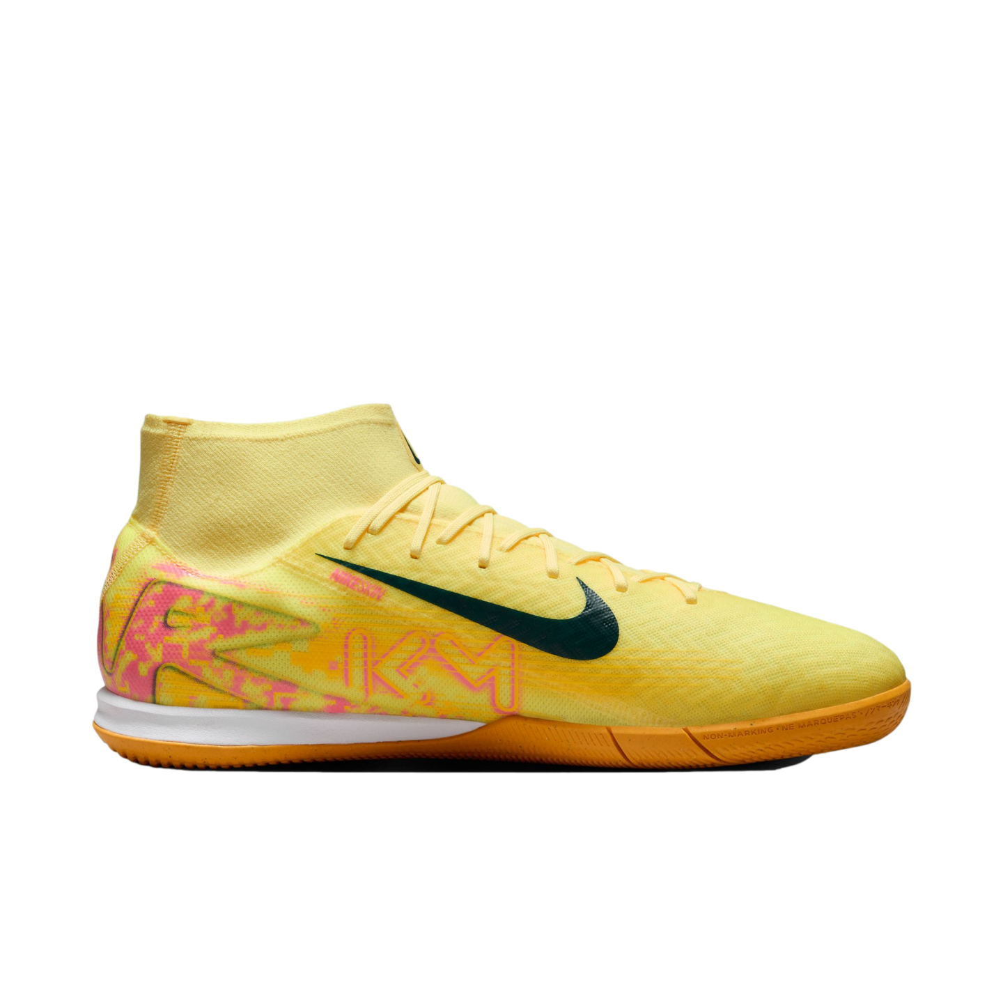 (NIKE-FQ8334-800) Chaussures d'intérieur Nike Mercurial Zoom Superfly 10 Academy KM Mbappe [LT LASER ORANGE/ARMORY NAVY] (Lancement le 05/09/24)