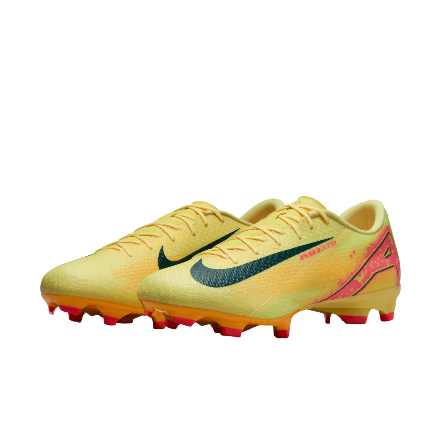 (NIKE-FQ8377-800) Zapatos para terreno firme Nike Mercurial Zoom Vapor 16 Academy KM Mbappe [LT LASER ORANGE/ARMORY NAVY] (Lanzamiento 29/8/24)