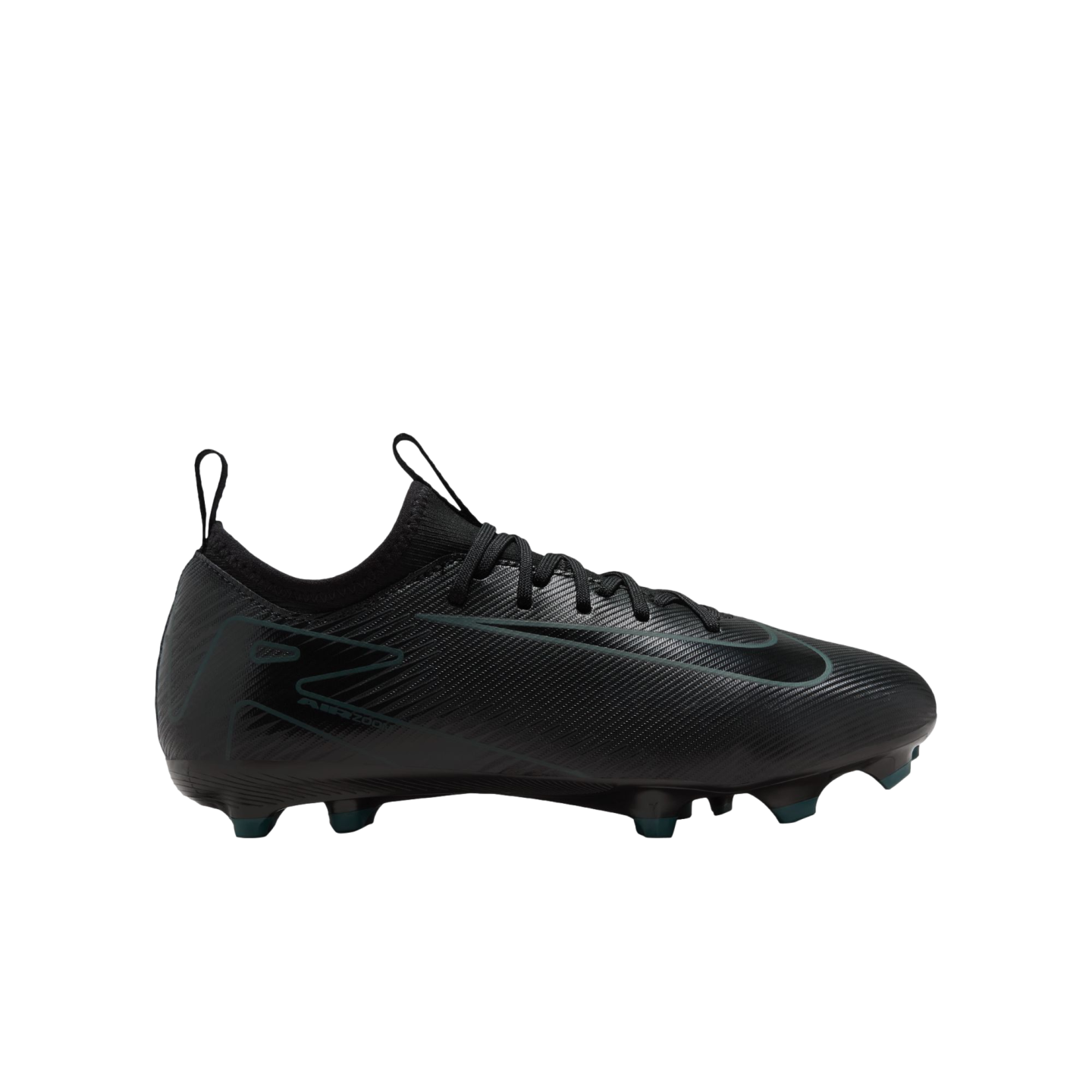 (NIKE-FQ8392-002) Zapatos para terreno firme Nike Mercurial Vapor 16 Academy para jóvenes [NEGRO/NEGRO-DEEP JUNGLE] (Lanzamiento 15/7/24)