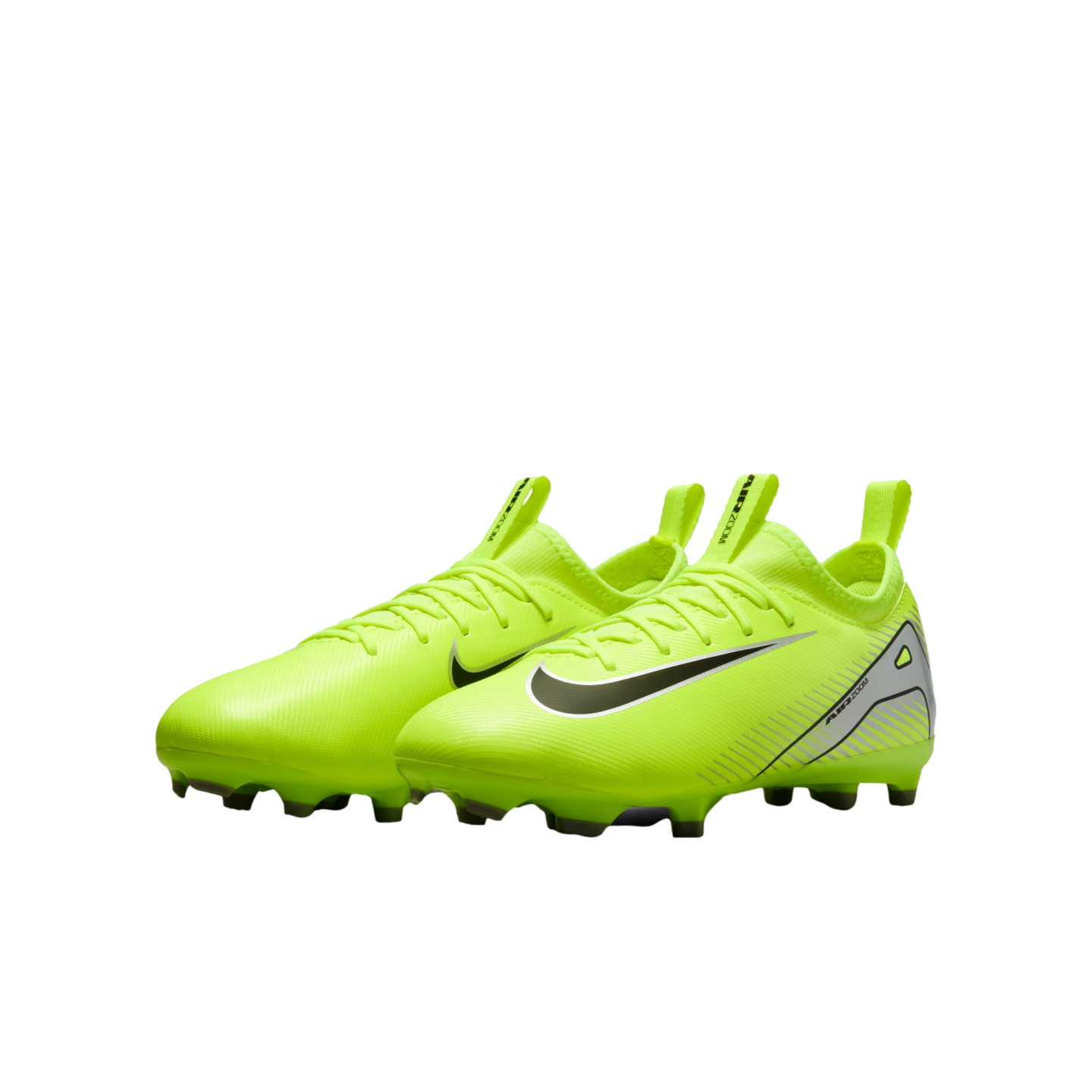 (NIKE-FQ8392-700) Botas de fútbol para terreno firme Nike Mercurial Vapor 16 Academy para jóvenes [VOLT/NEGRO] (lanzamiento el 17/10/24)