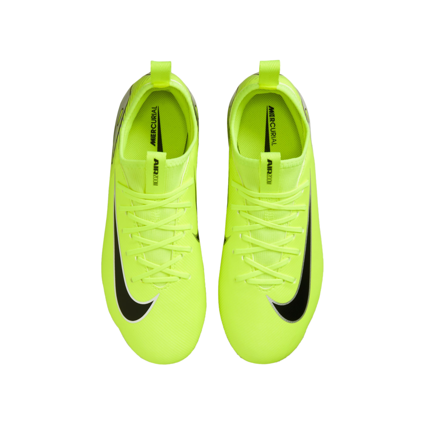 (NIKE-FQ8392-700) Botas de fútbol para terreno firme Nike Mercurial Vapor 16 Academy para jóvenes [VOLT/NEGRO] (lanzamiento el 17/10/24)