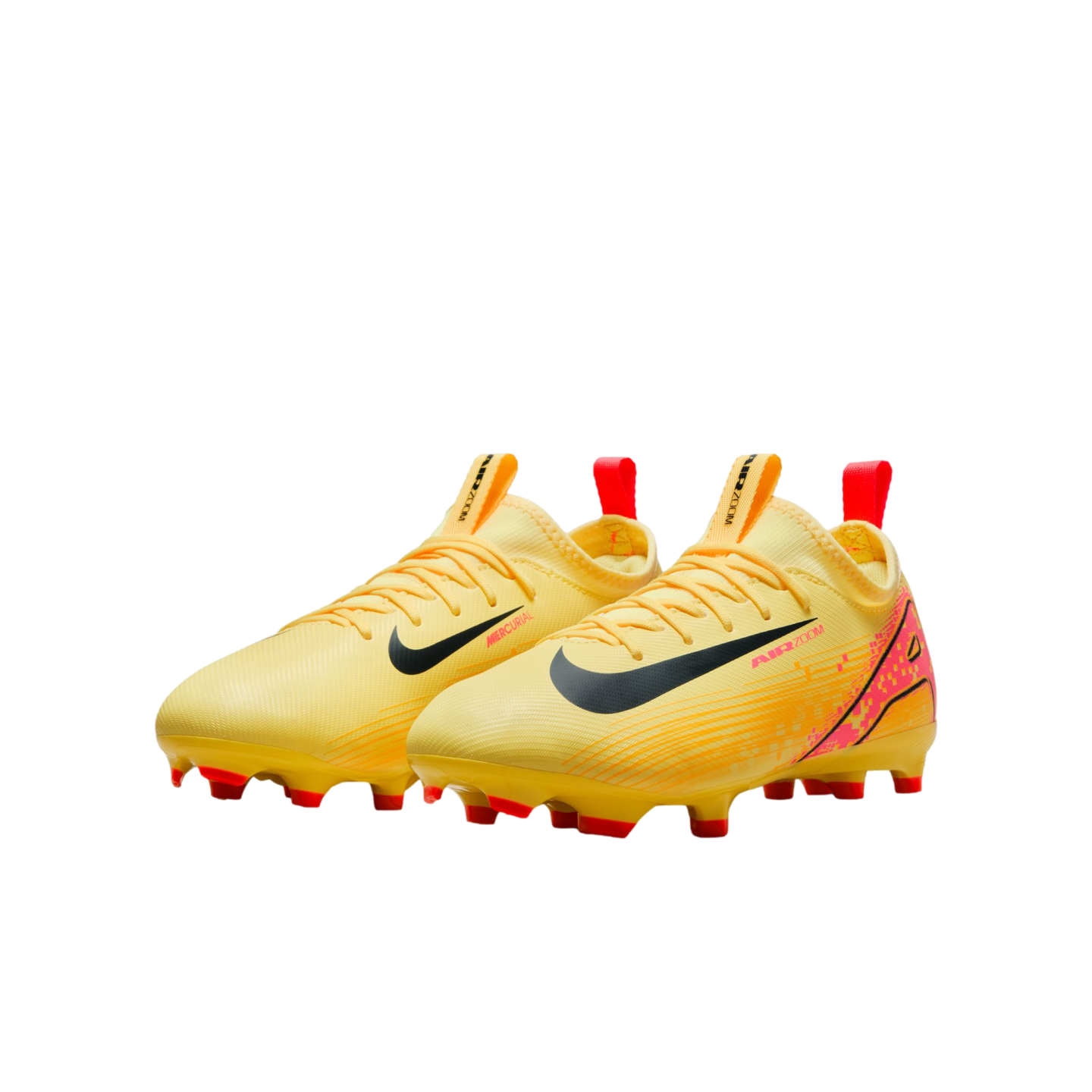 (NIKE-FQ8394-800) Zapatos para terreno firme Nike Mercurial Zoom Vapor 16 Academy KM Mbappe para jóvenes [LT LASER ORANGE/ARMORY NAVY] (Lanzamiento 8/29/24)