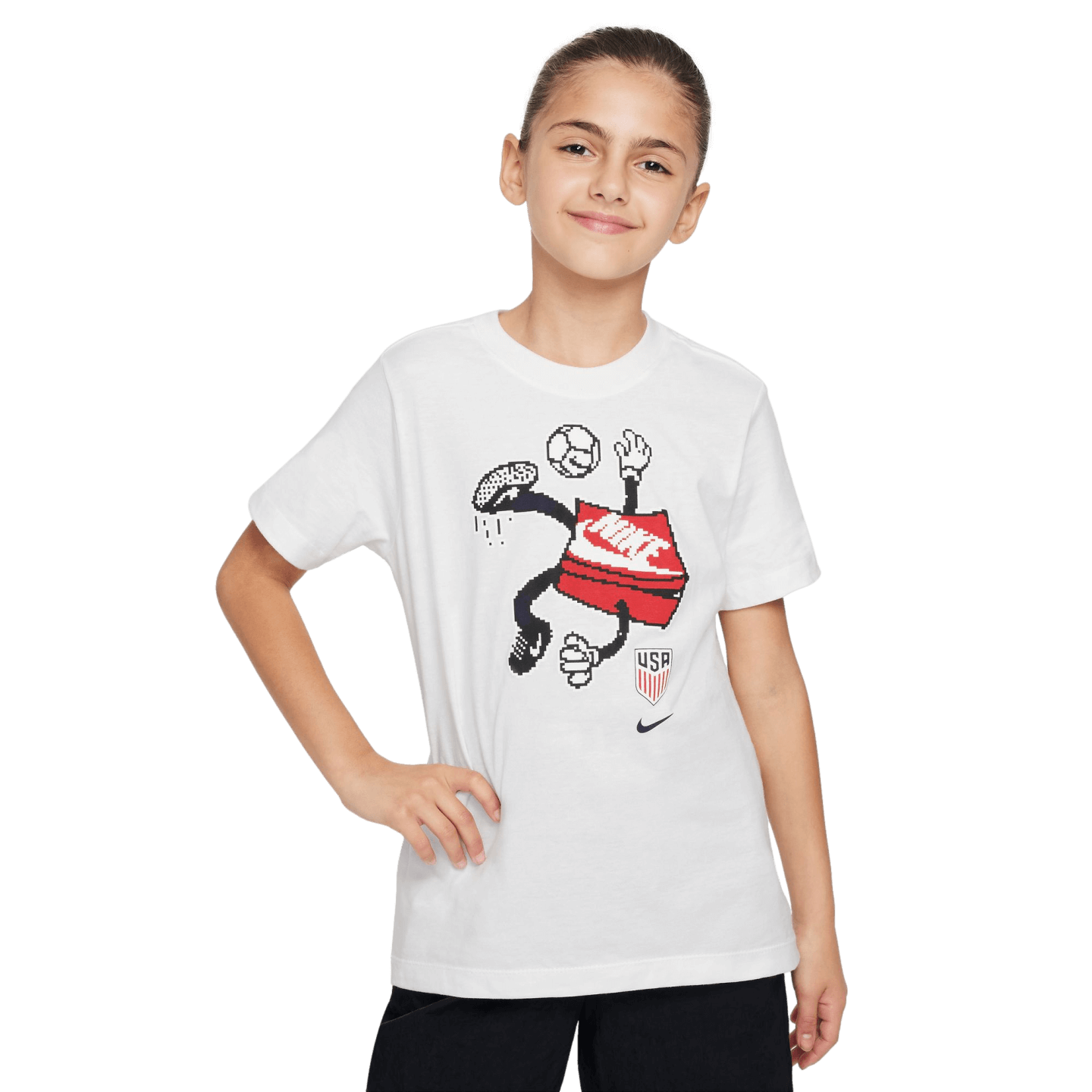 Camiseta juvenil con personaje de Nike USA Shoebox