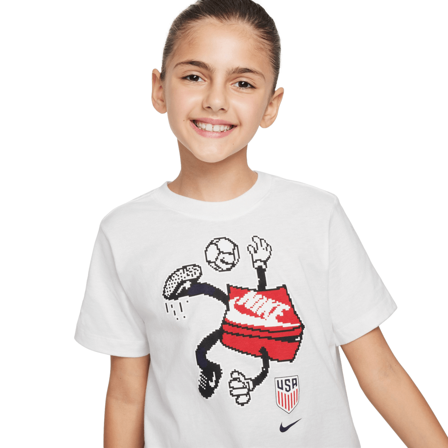 Camiseta juvenil con personaje de Nike USA Shoebox