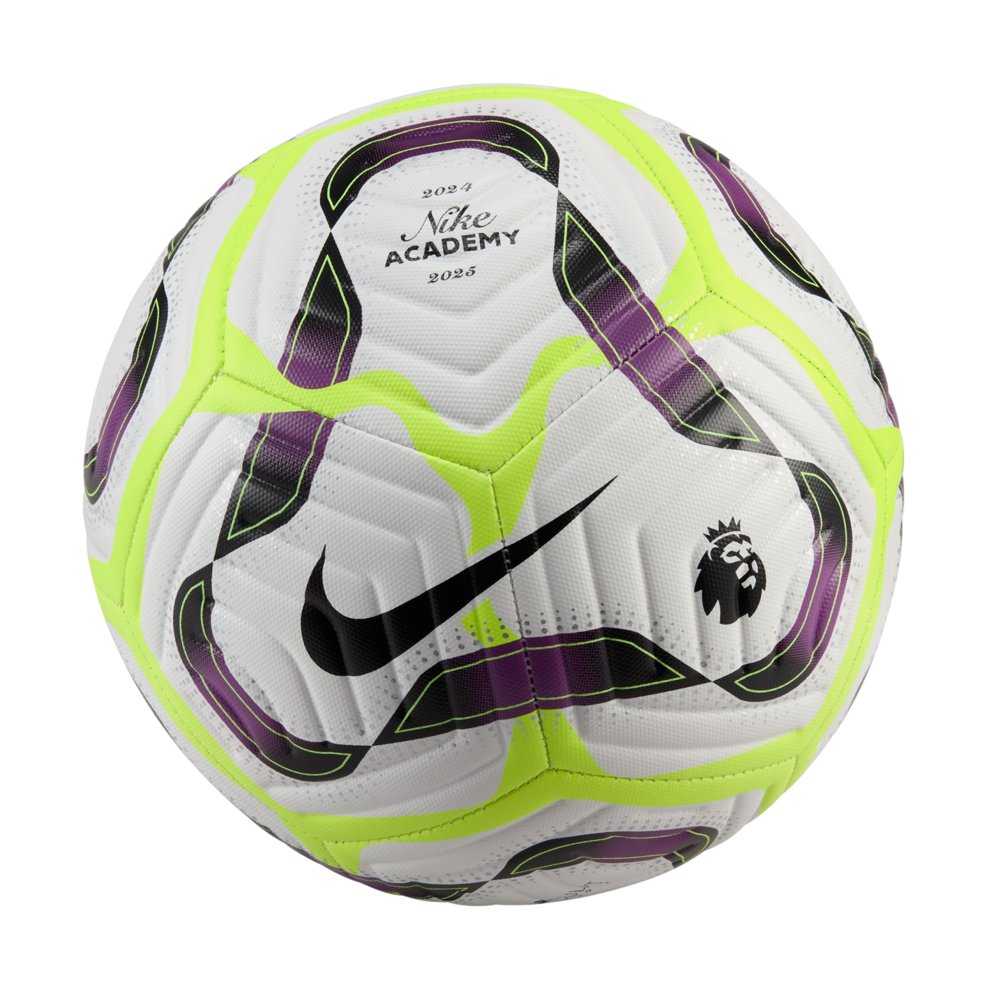 (NIKE-FZ2976-100) Balón Nike Premier League Academy [BLANCO/BOLD BERRY/VOLT/NEGRO] (Lanzamiento 7/1/24)