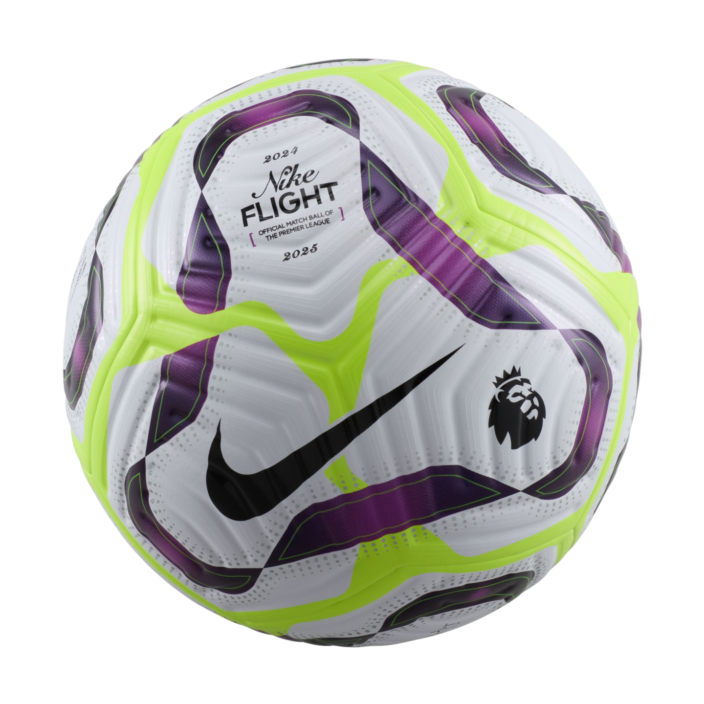 (NIKE-FZ3033-100) Balón Nike Premier League Flight Match [BLANCO/BOLD BERRY/VOLT/NEGRO] (Lanzamiento 7/1/24)