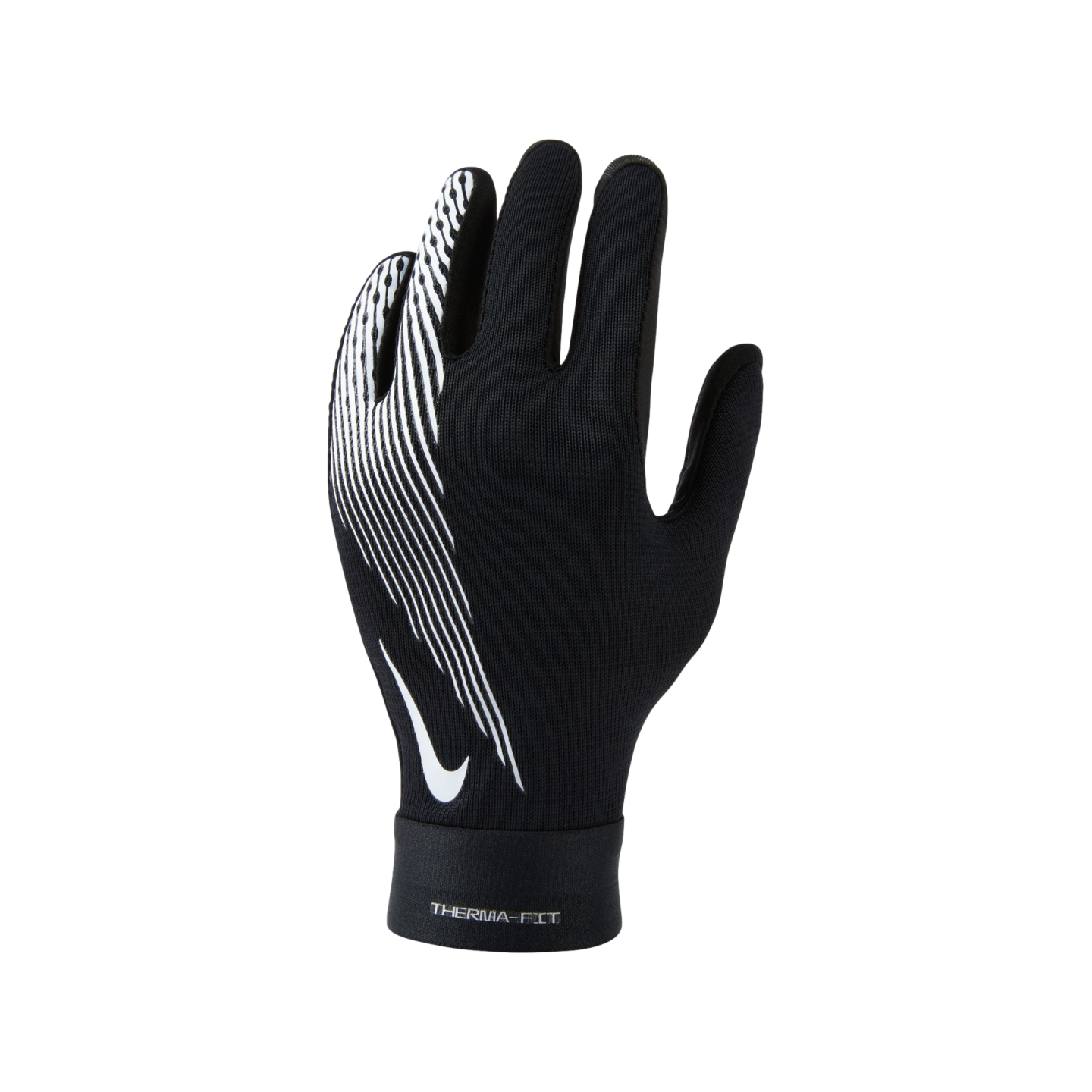 (NIKE-HF0547-011) Guantes de jugador de campo Nike Academy Therma Fit para jóvenes [NEGRO/NEGRO/BLANCO]