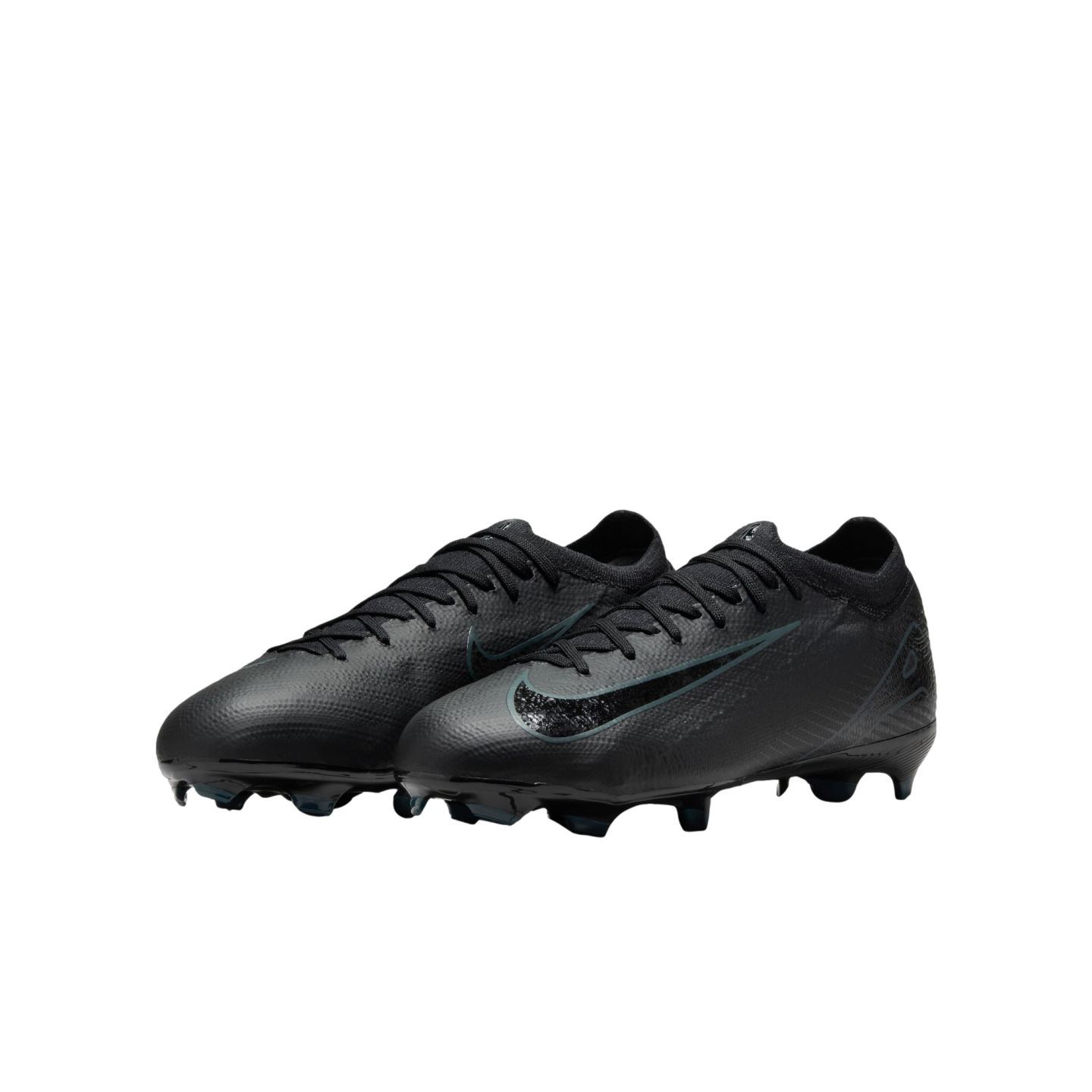 (NIKE-HF5448-002) Zapatos para terreno firme Nike Mercurial Vapor 16 Pro para jóvenes [NEGRO/NEGRO-DEEP JUNGLE] (Lanzamiento 15/7/24)