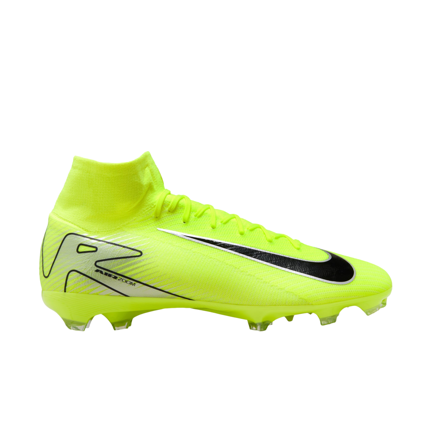 (NIKE-HF9433-700) Botas de fútbol para terreno firme Nike Mercurial Superfly 10 Pro [VOLT/BLACK] (lanzamiento el 17/10/24)