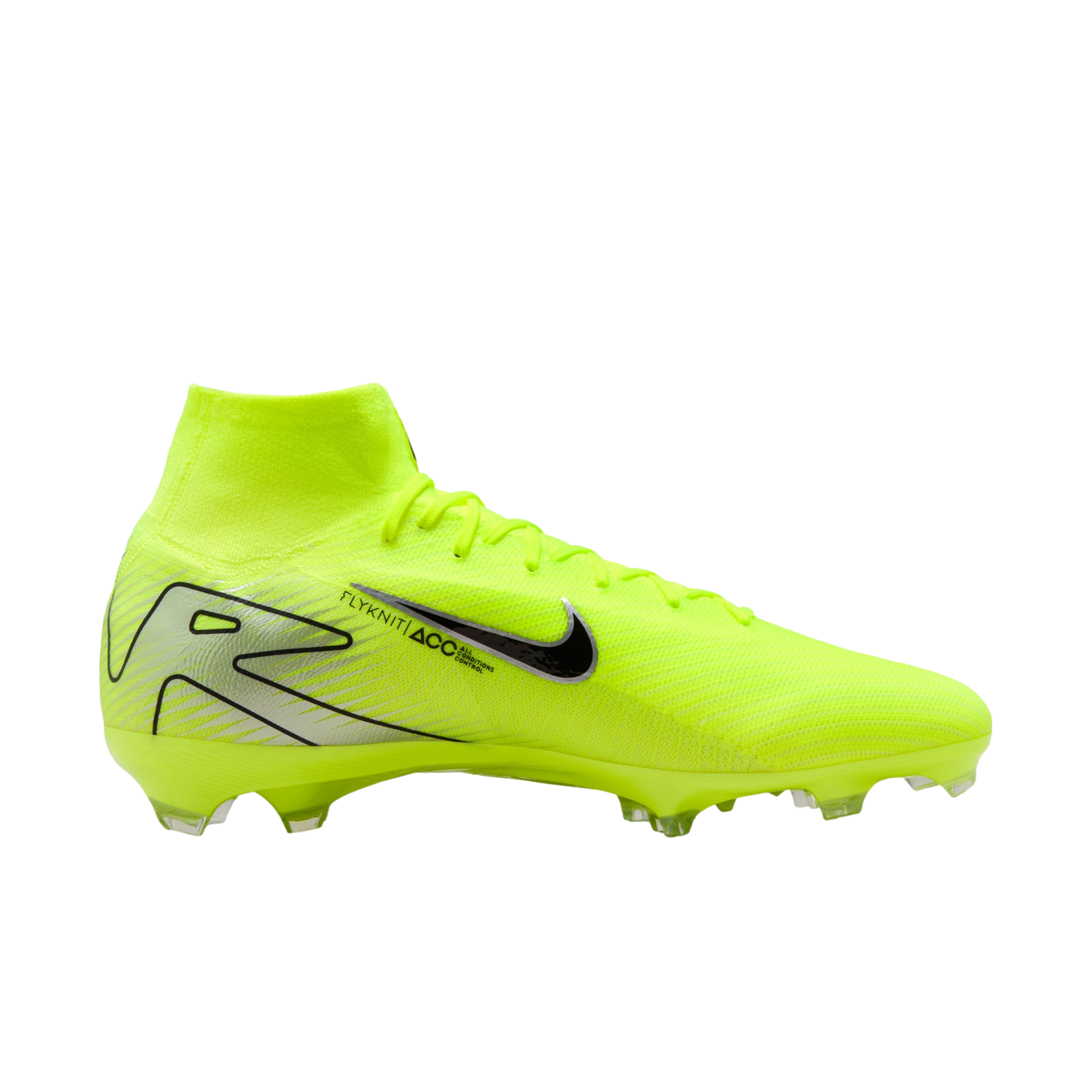 (NIKE-HF9433-700) Botas de fútbol para terreno firme Nike Mercurial Superfly 10 Pro [VOLT/BLACK] (lanzamiento el 17/10/24)